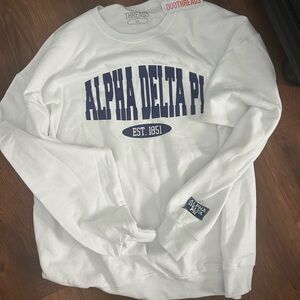 Alpha Delta Pi White Sweater by